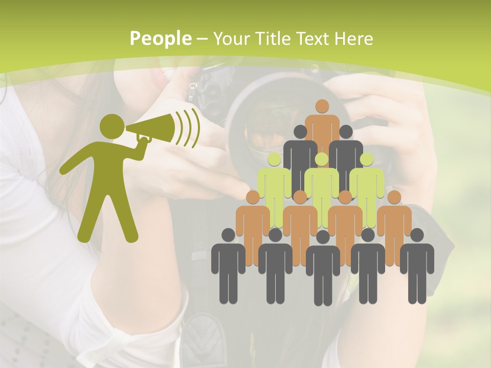 Girl With Camera PowerPoint Template