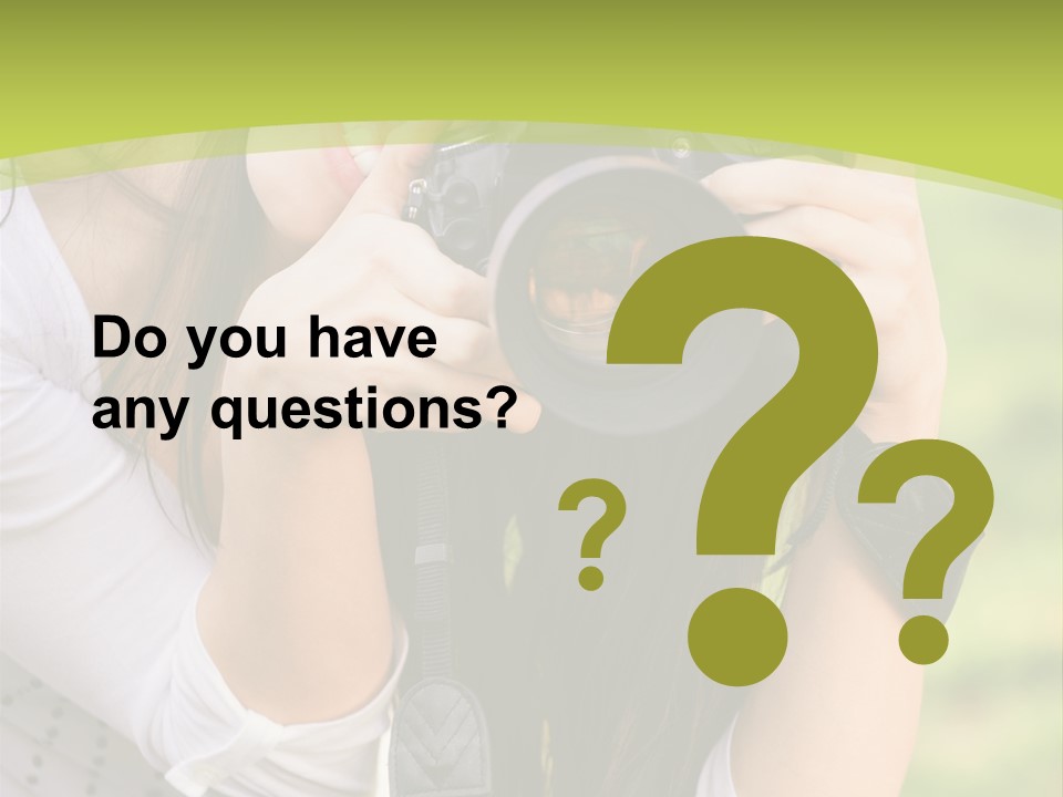 Girl With Camera PowerPoint Template