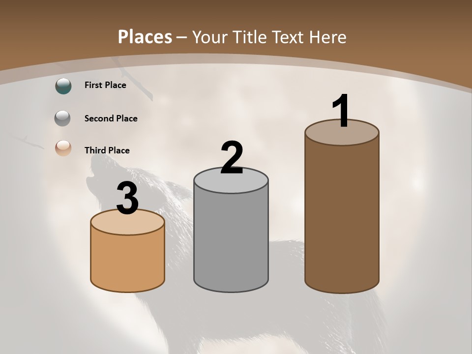 Wolf Howling At Moon PowerPoint Template