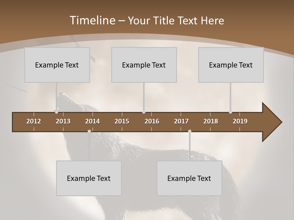 Wolf Howling At Moon PowerPoint Template