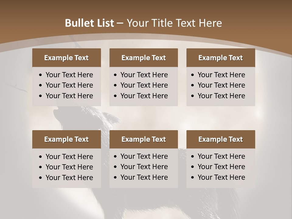 Wolf Howling At Moon PowerPoint Template