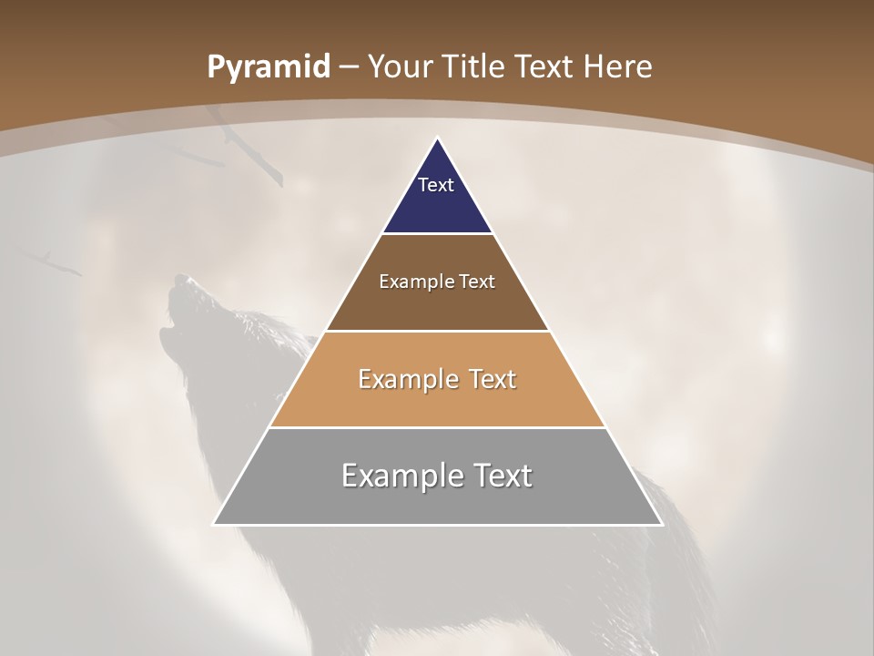 Wolf Howling At Moon PowerPoint Template