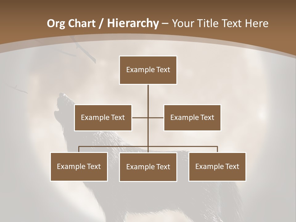 Wolf Howling At Moon PowerPoint Template