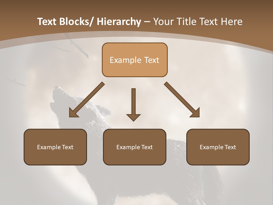 Wolf Howling At Moon PowerPoint Template