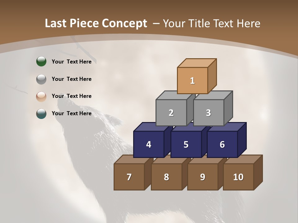 Wolf Howling At Moon PowerPoint Template