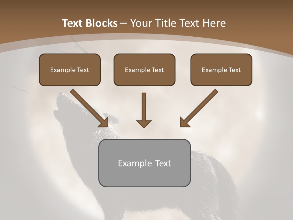 Wolf Howling At Moon PowerPoint Template