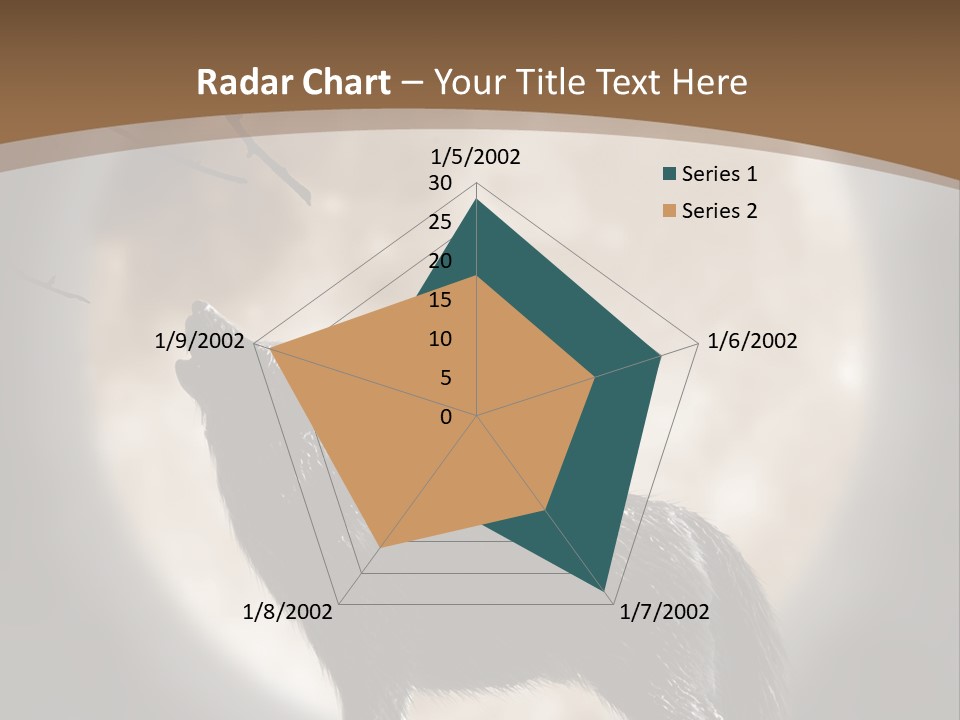 Wolf Howling At Moon PowerPoint Template