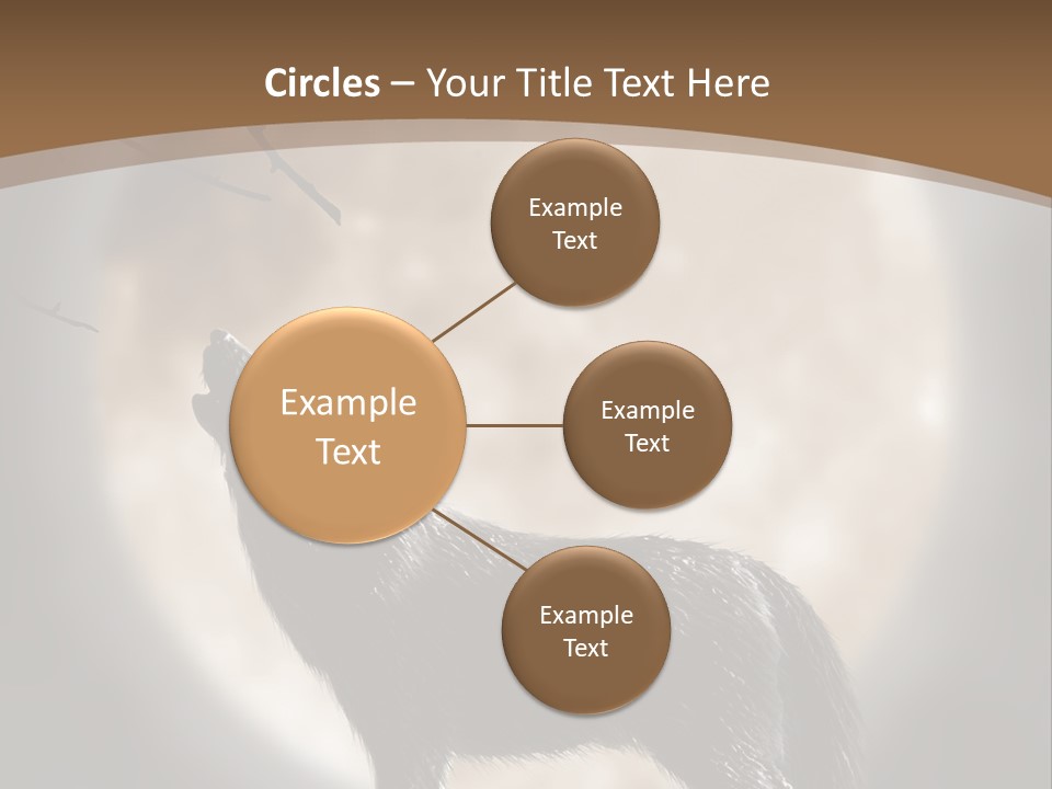 Wolf Howling At Moon PowerPoint Template