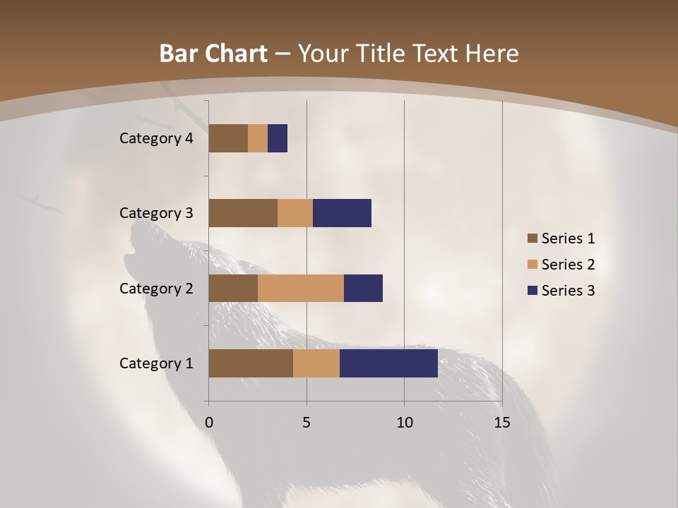 Wolf Howling At Moon PowerPoint Template