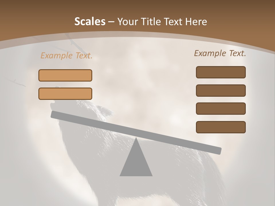 Wolf Howling At Moon PowerPoint Template