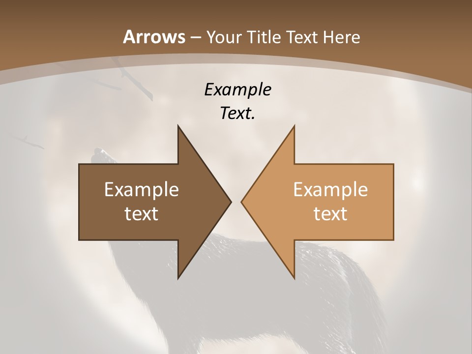 Wolf Howling At Moon PowerPoint Template