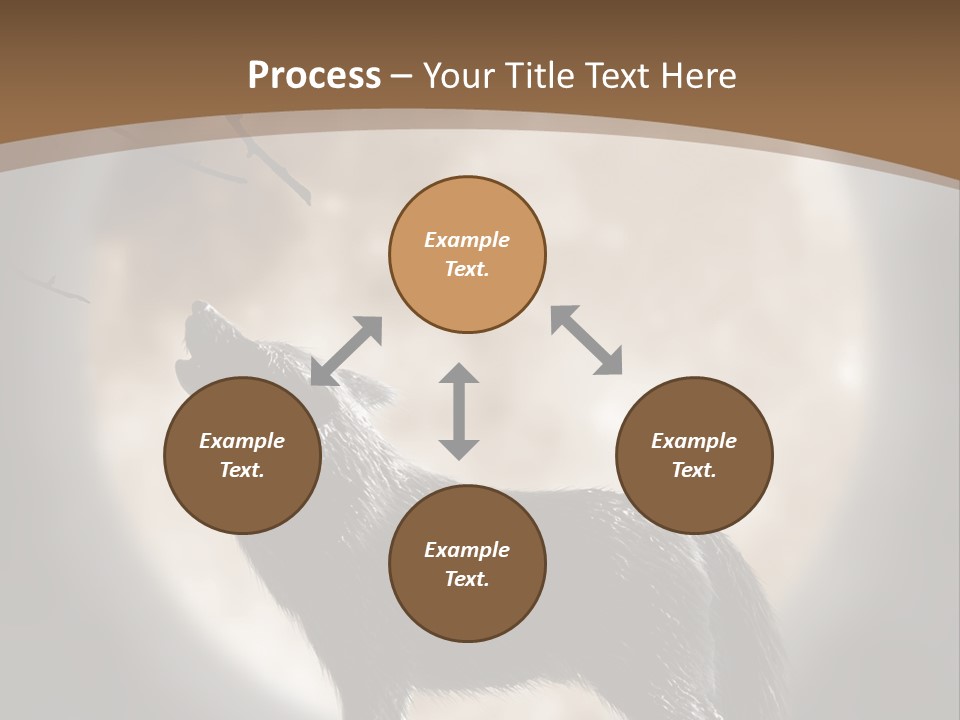 Wolf Howling At Moon PowerPoint Template