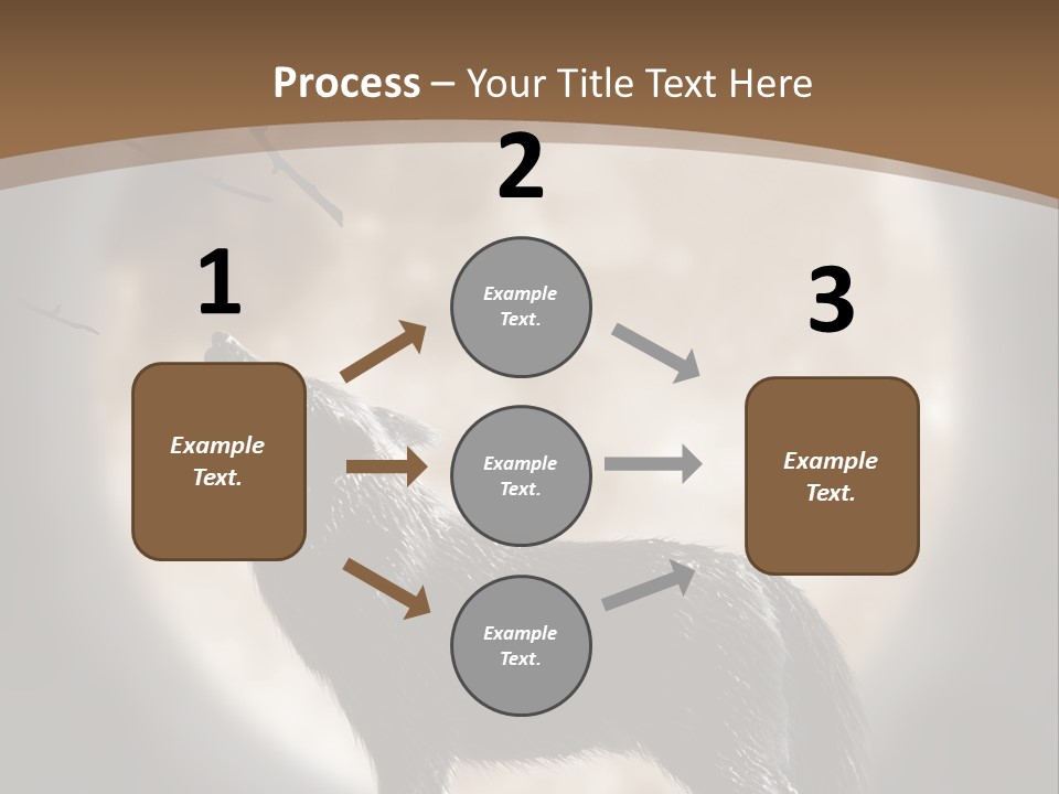 Wolf Howling At Moon PowerPoint Template