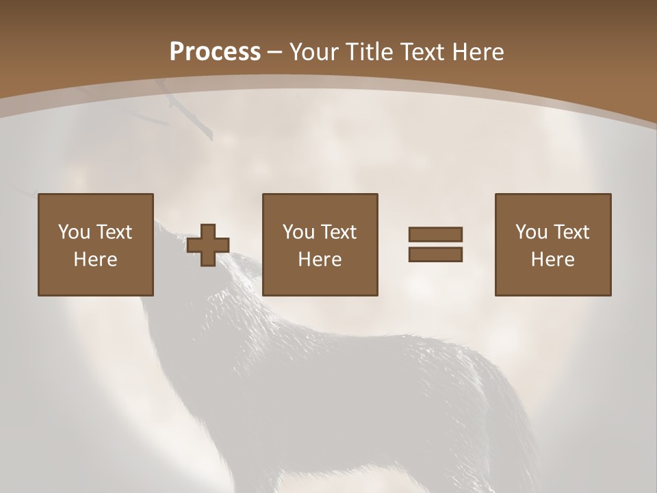 Wolf Howling At Moon PowerPoint Template