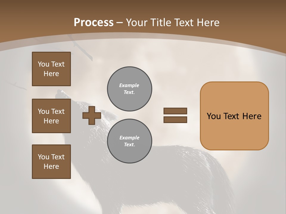 Wolf Howling At Moon PowerPoint Template