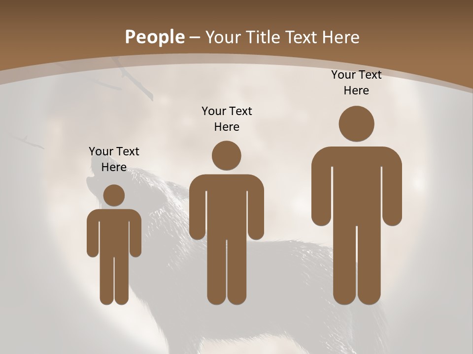 Wolf Howling At Moon PowerPoint Template