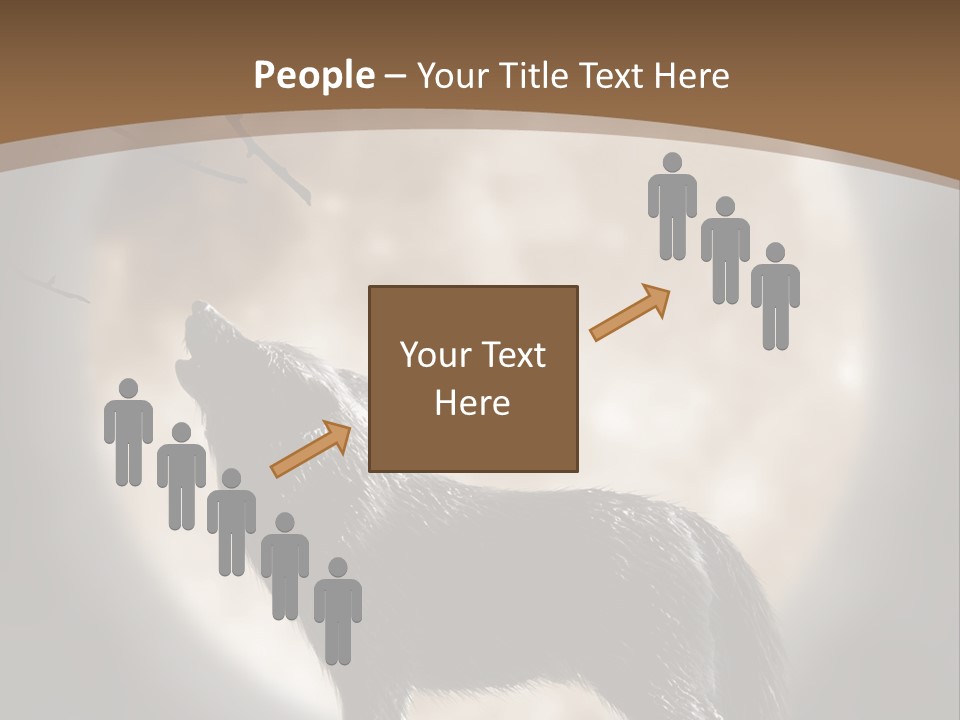 Wolf Howling At Moon PowerPoint Template