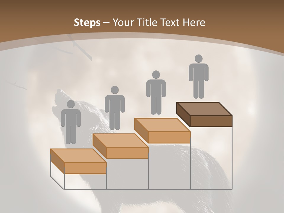 Wolf Howling At Moon PowerPoint Template