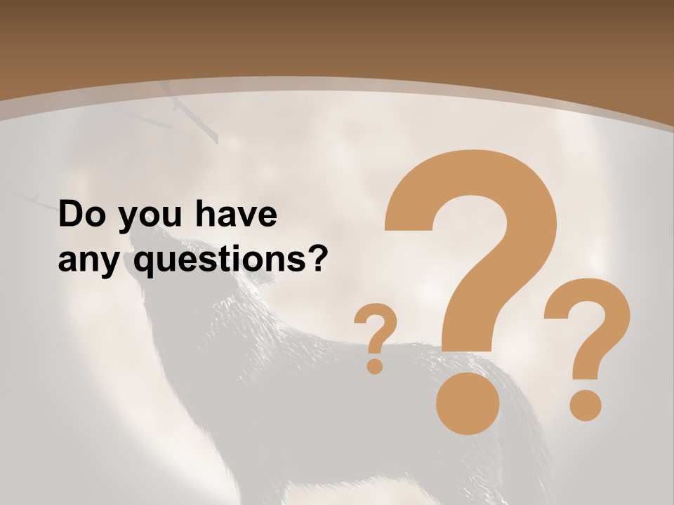 Wolf Howling At Moon PowerPoint Template