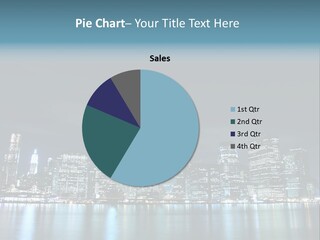 Skyscrapers At Night PowerPoint Template