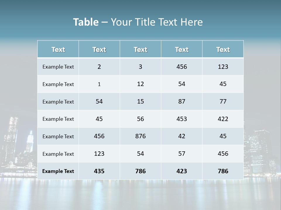 Skyscrapers At Night PowerPoint Template