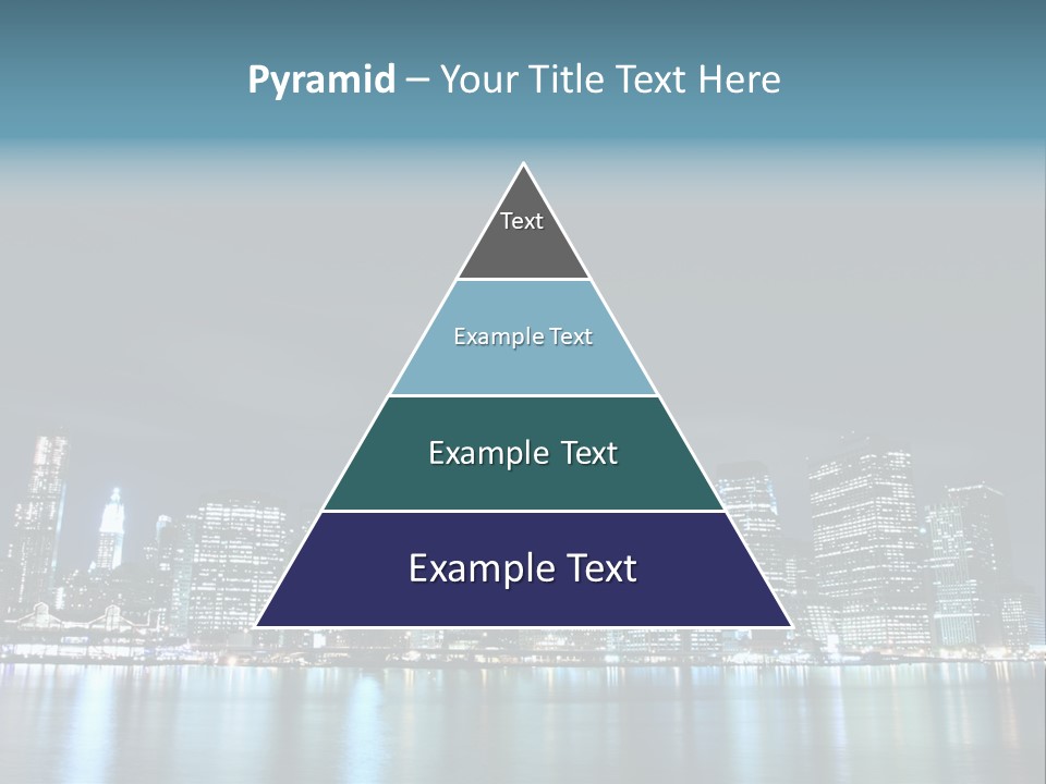 Skyscrapers At Night PowerPoint Template