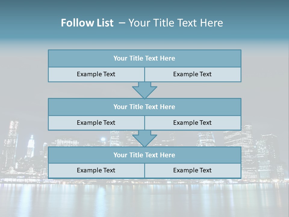 Skyscrapers At Night PowerPoint Template
