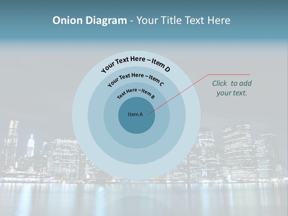 Skyscrapers At Night PowerPoint Template