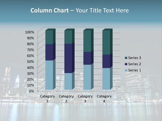 Skyscrapers At Night PowerPoint Template