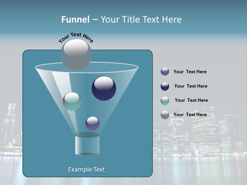 Skyscrapers At Night PowerPoint Template