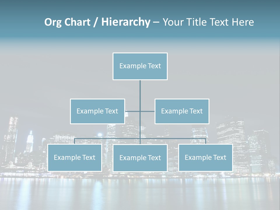 Skyscrapers At Night PowerPoint Template