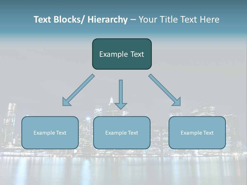Skyscrapers At Night PowerPoint Template