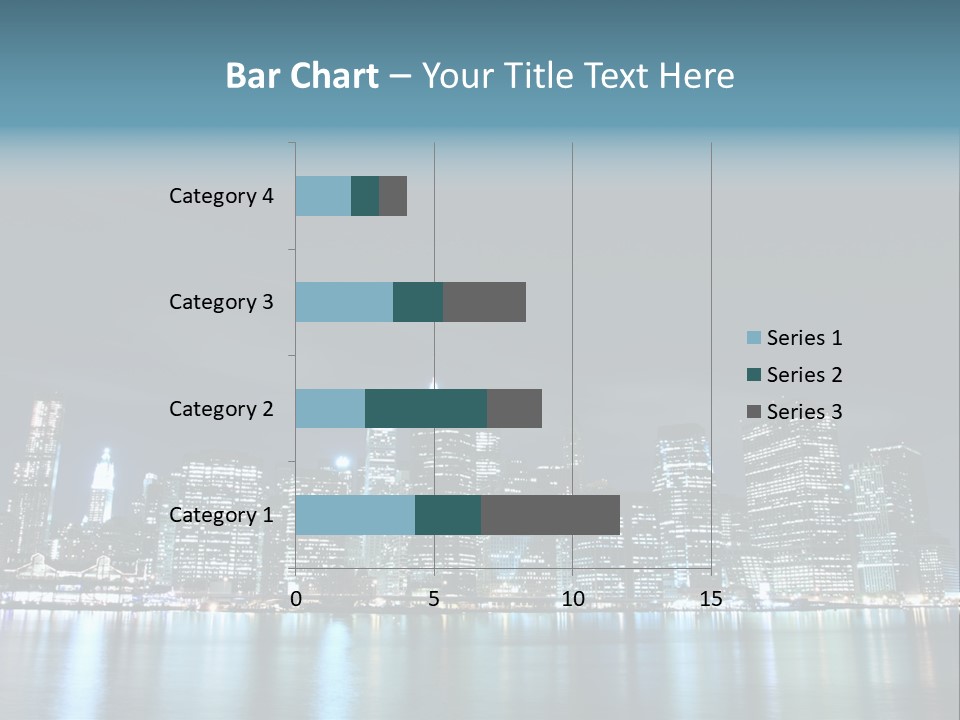 Skyscrapers At Night PowerPoint Template