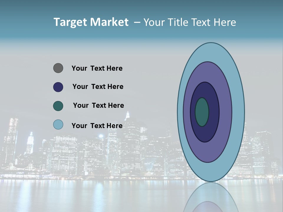 Skyscrapers At Night PowerPoint Template