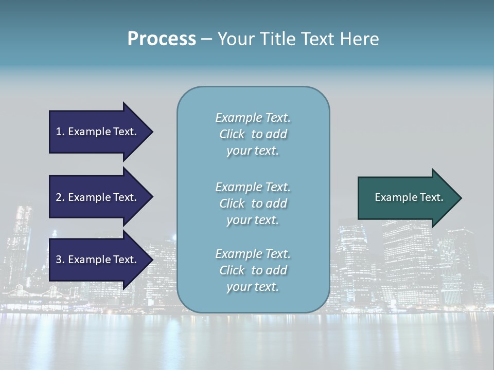 Skyscrapers At Night PowerPoint Template