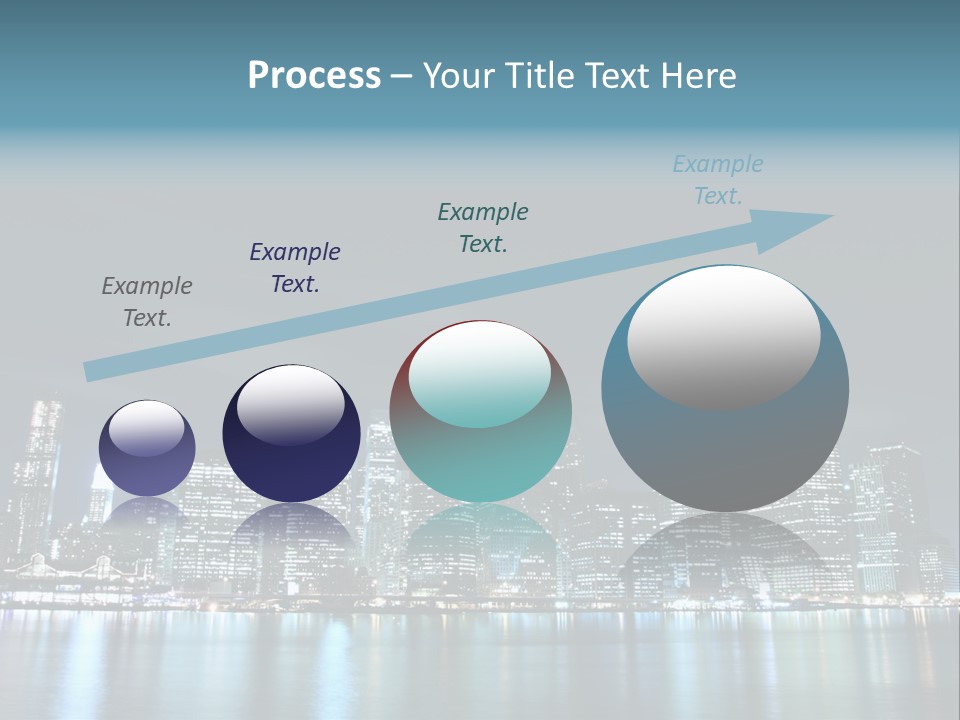 Skyscrapers At Night PowerPoint Template
