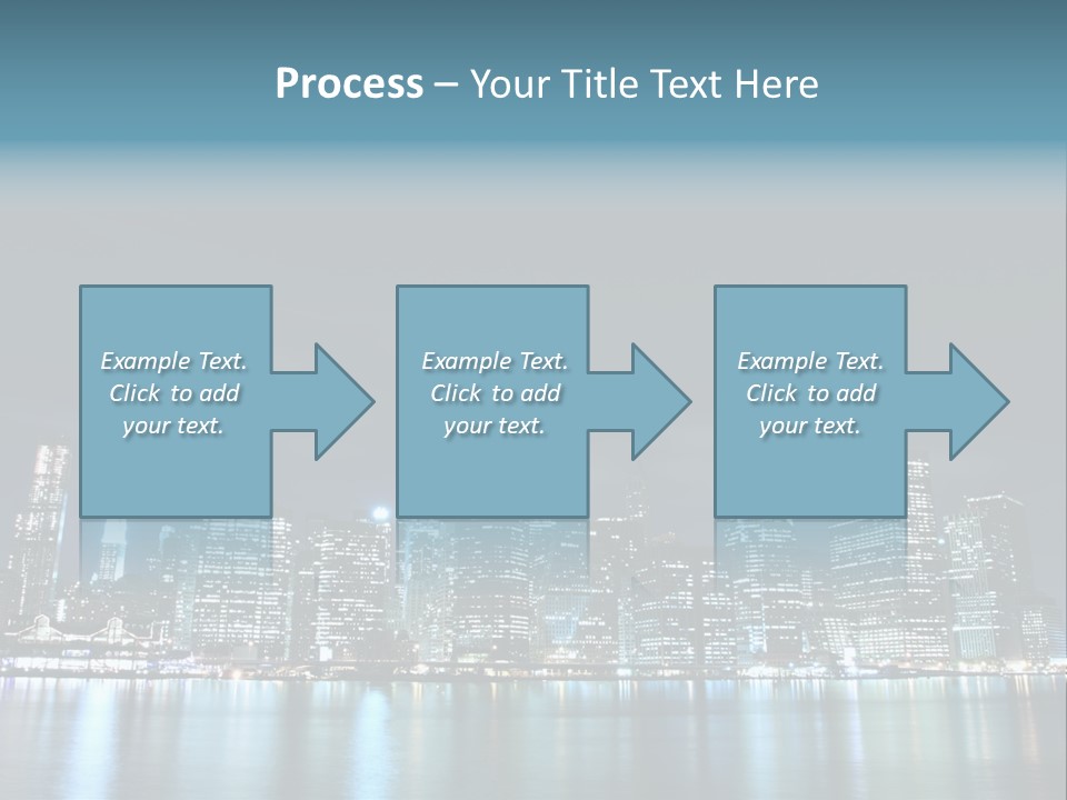 Skyscrapers At Night PowerPoint Template
