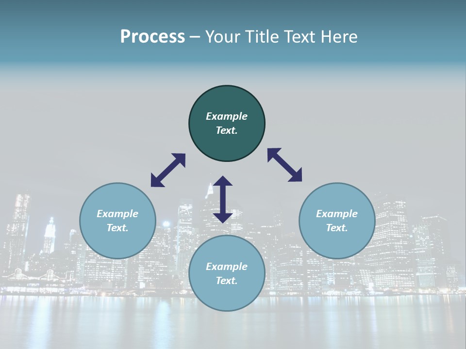 Skyscrapers At Night PowerPoint Template