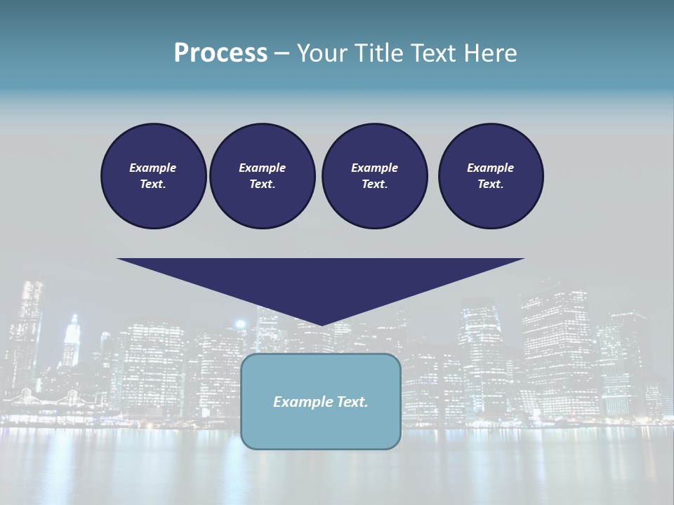 Skyscrapers At Night PowerPoint Template
