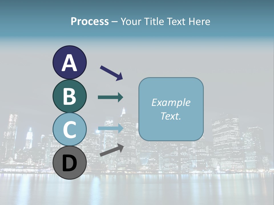 Skyscrapers At Night PowerPoint Template