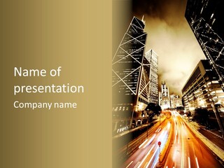 Night Street PowerPoint Template