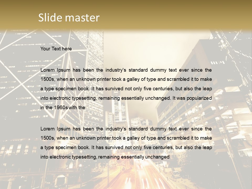 Night Street PowerPoint Template