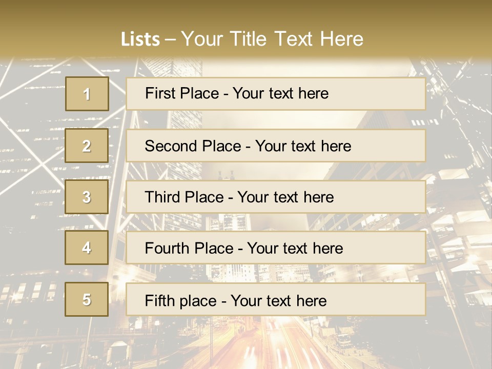 Night Street PowerPoint Template