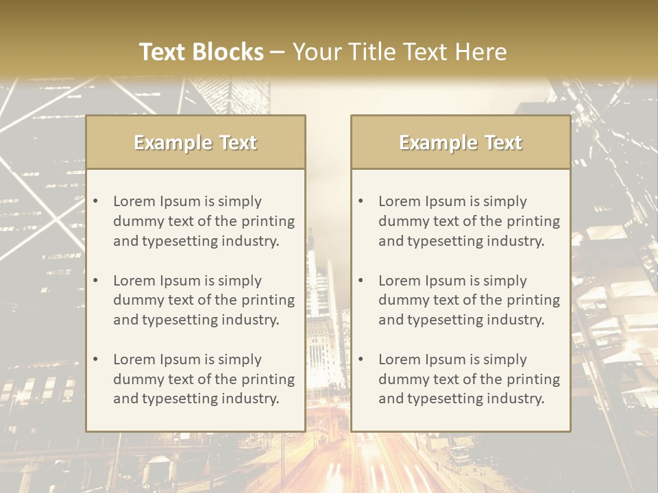 Night Street PowerPoint Template