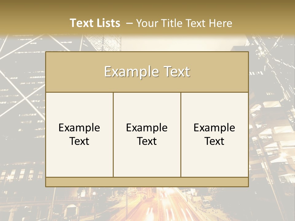 Night Street PowerPoint Template
