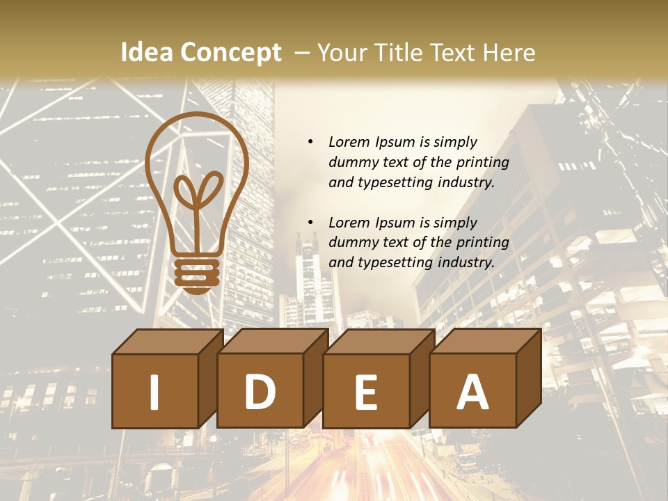 Night Street PowerPoint Template