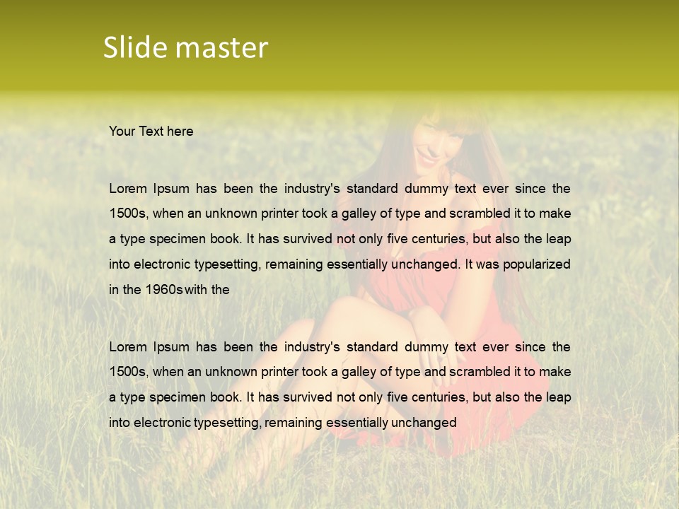 Attractive Happy Peaceful PowerPoint Template