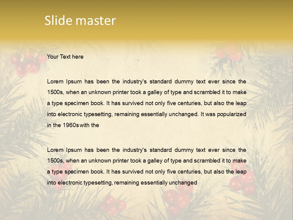 Old Christmas Card PowerPoint Template