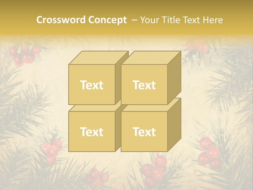 Old Christmas Card PowerPoint Template