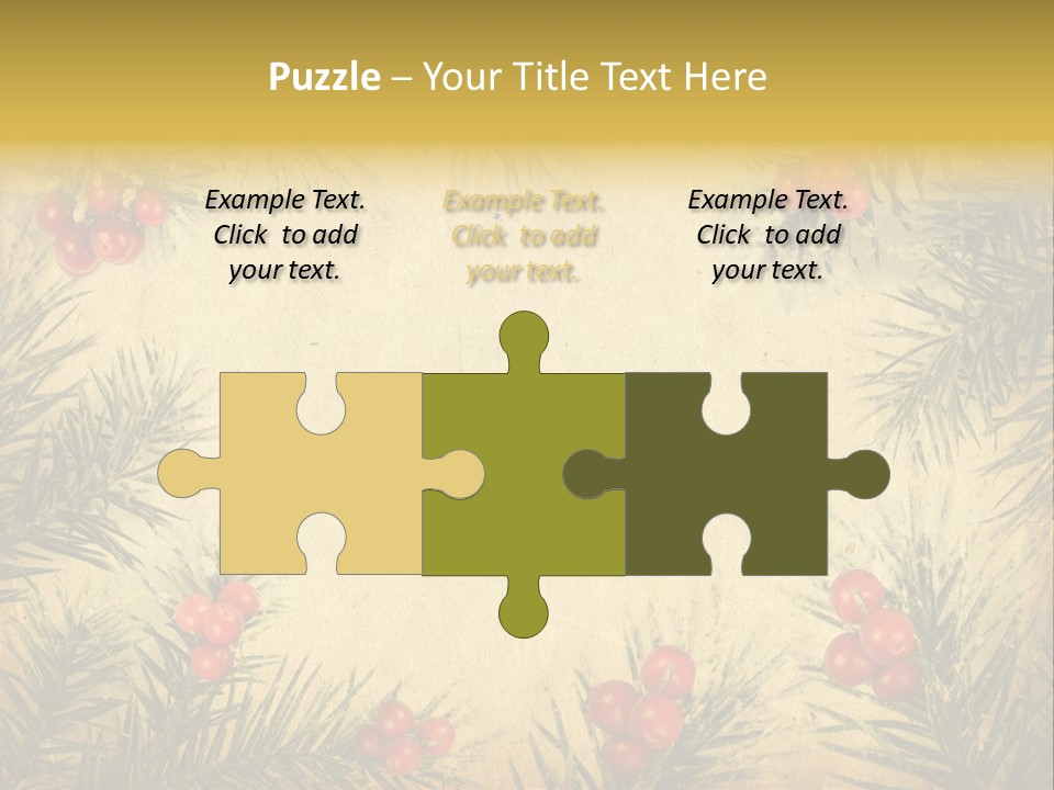 Old Christmas Card PowerPoint Template